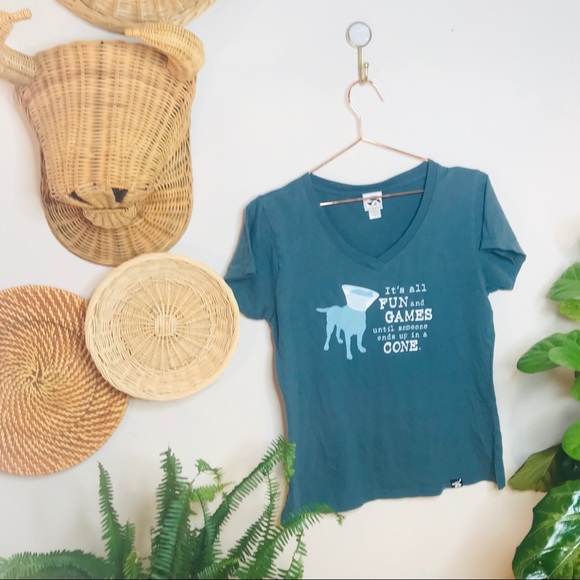 Tops - Graphic Dog “it’s all fun & games” Tee